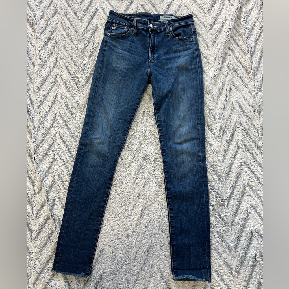 Ag Adriano Goldschmied Farrah skinny ankle high rise dark wash 27R